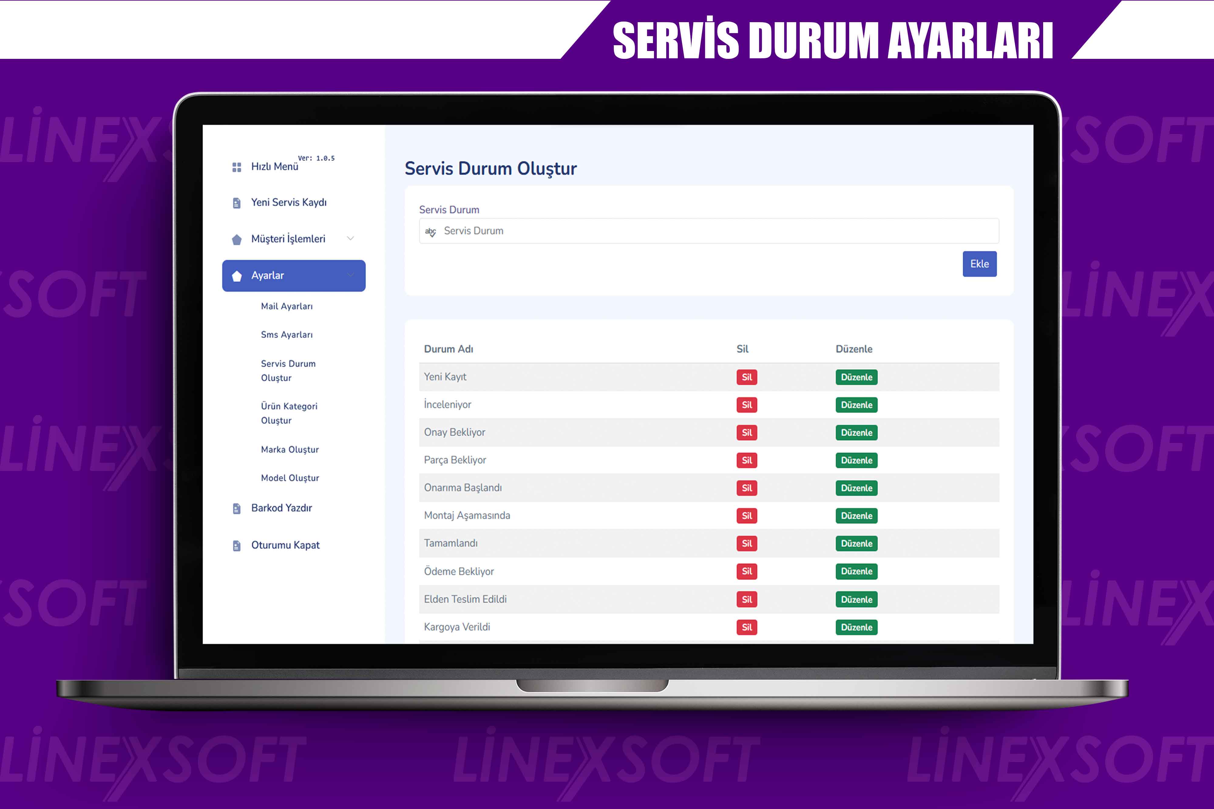 online teknik servis programı